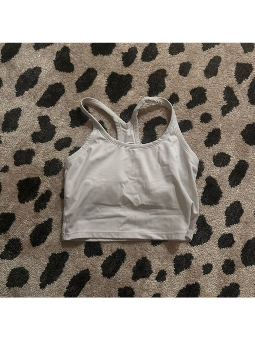 White Racerback Crop Top